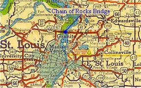 1936 Map of St. Louis Area