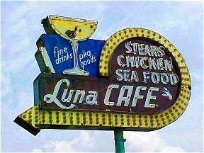 Luna Cafe Classic Sign