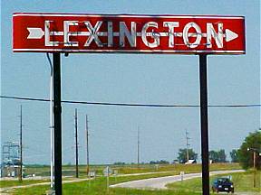 Restored Classic Lexington Road Sign