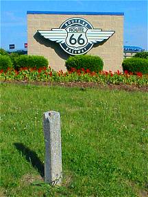 US Route 66 Concrete Marker in Joliet
