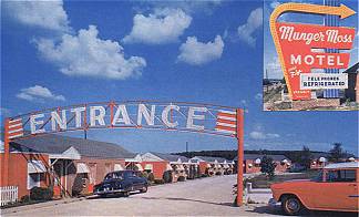 Munger Moss Motel 1950s Post Card