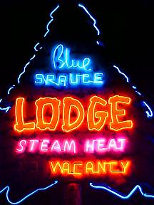 Blue Spruce Lodge Neon