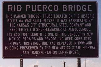 Rio Puerco Bridge Sign