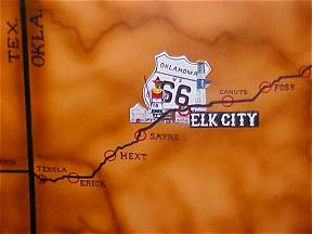 Elk City Museum Map of Route 66