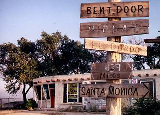 Bent Door Sign