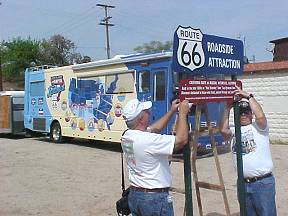 Setting Up the Victorville Sign