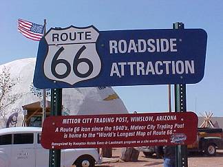 Route 66 Roadside Attraction Sign