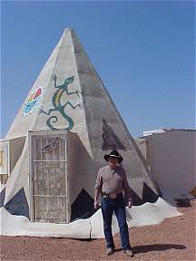 Richard Benton and one of his TeePees