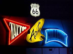 Route 66 Tatoo Neon
