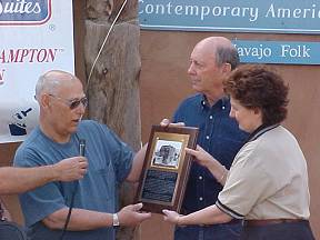 Brother Lester Presents Plaque to Hampton