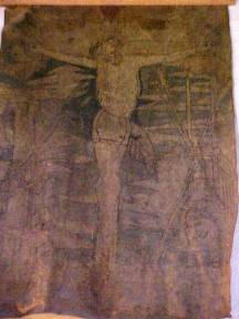 Crucifiction on Buffalo Hide