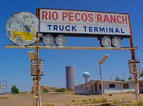 Old Rio Pecos Sign in Santa Rosa