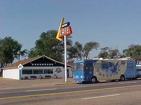 Route 66 Caravan at the Midpoint Cafe