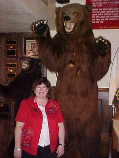Becky Ransom and Bear - the Bear Doesn't Stand A Chance