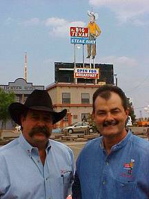Ed Montana and Bobby Lee at the Big Texan