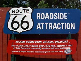 Round Barn Attraction Sign