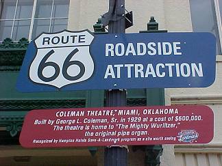 Coleman Theater Roadside Attraction Sign
