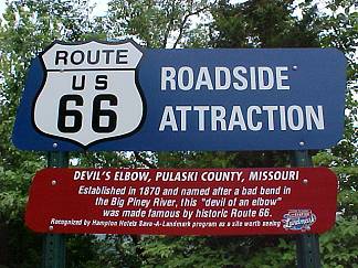 Devil's Elbow Roadside Attraction sign