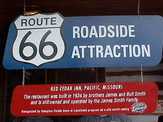 Red Cedar Inn Roadside Attraction Sign