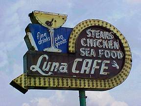 Luna Cafe Sign