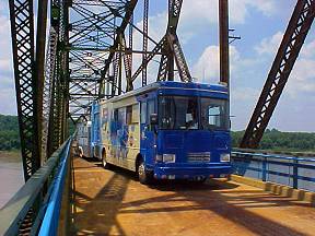 66 Caravan RV Makes it Across the Bridge