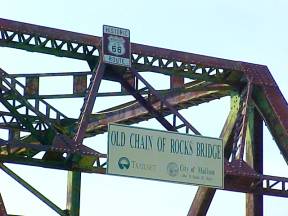 Chain of Rocks Sign