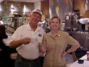 Jim and Melissa Enjoy Some Fine Coffee