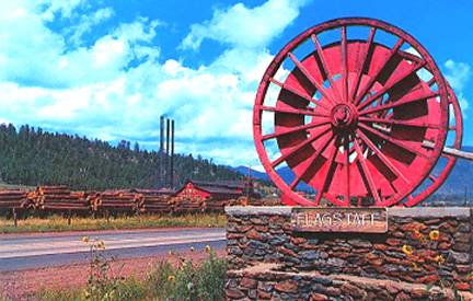 1950s Flagstaff Route 66 West Entrance Postcard