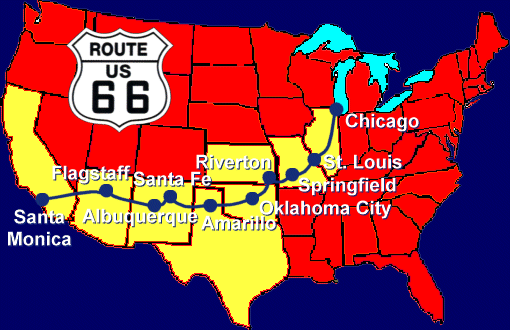 U.S. Route 66 States