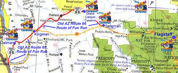 Route 66 Caravan in Western Arizona