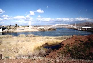 Colorado River and the Old Trails Arch Bridge