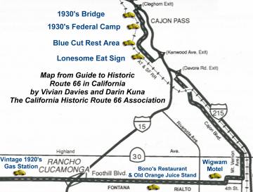 Route 66 at Foothills Blvd Map