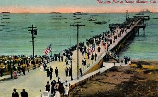 Post Card of Santa Monica Pier Postmarked 1910 