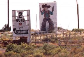 Visitors are NOT Welcome at Two Guns Anymore
